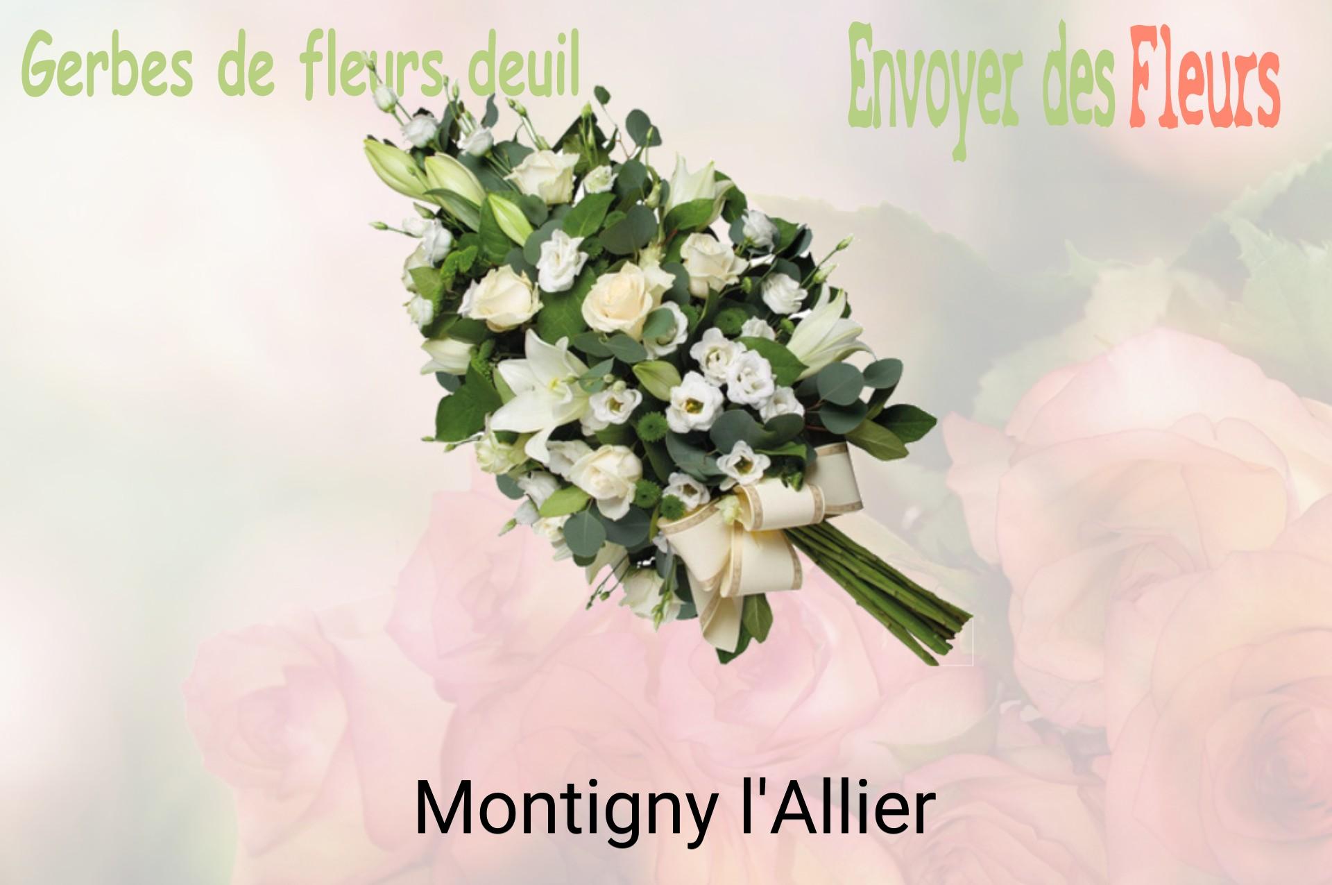 Gerbe de fleurs de deuil livrée à Montigny-l'Allier